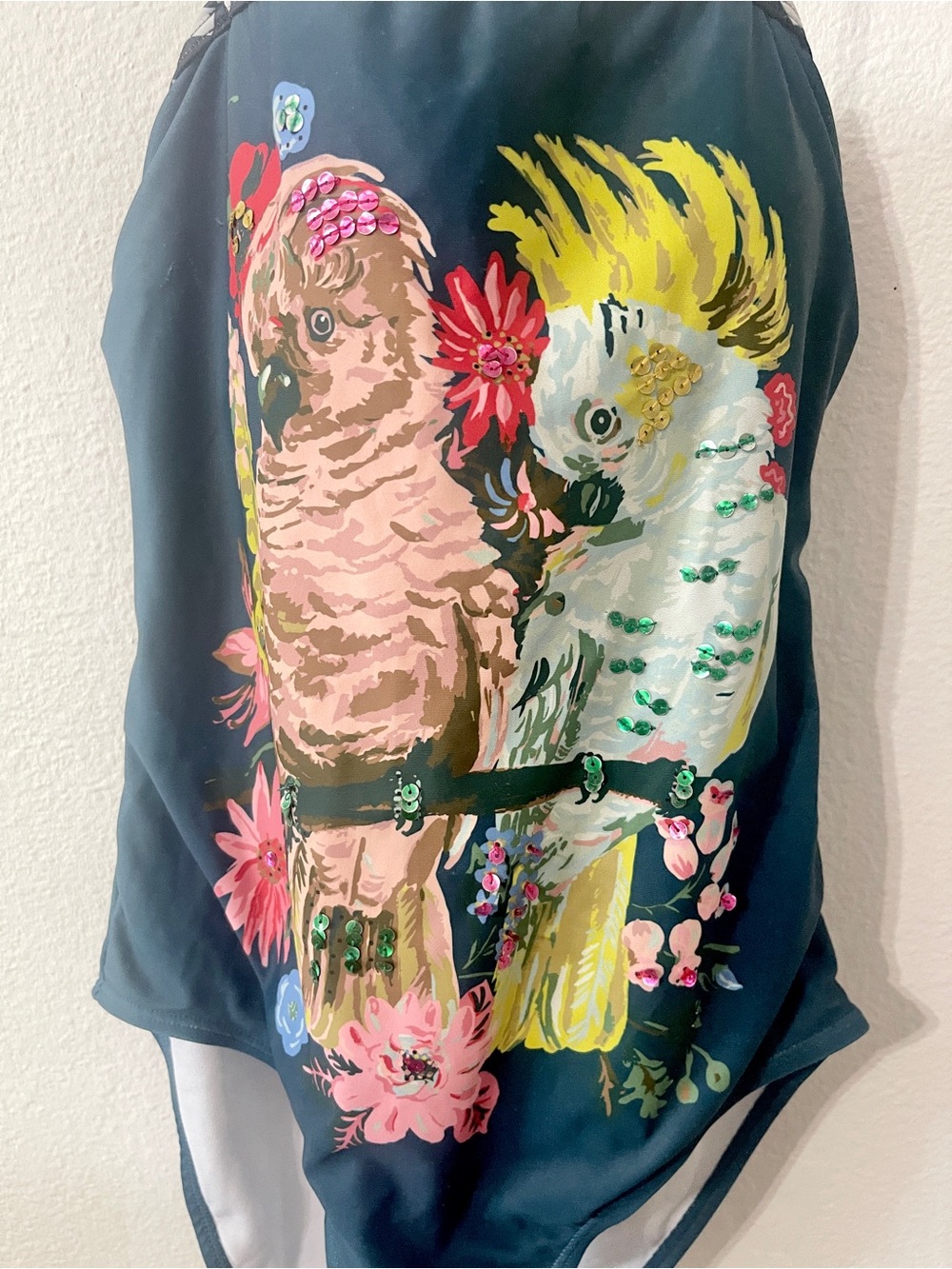 The Bold Bohemian Tropical Birds One Piece Swimsuit | Multicolor | Size Small - Picture 4 of 4